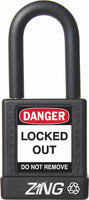 RecycLock Padlock, Keyed Different, 1.5" Shackle and 1.75" Body - Black
