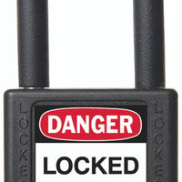 RecycLock Padlock, Keyed Different, 1.5" Shackle and 1.75" Body - Black