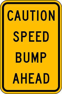 Speed Bump Ahead Eco Traffic Sign | 2426