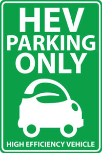 HEV Parking Only Eco Parking Signs 