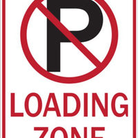 No Parking Symbol Loading Zone Eco Parking Signs 