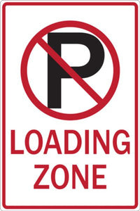 No Parking Symbol Loading Zone Eco Parking Signs 