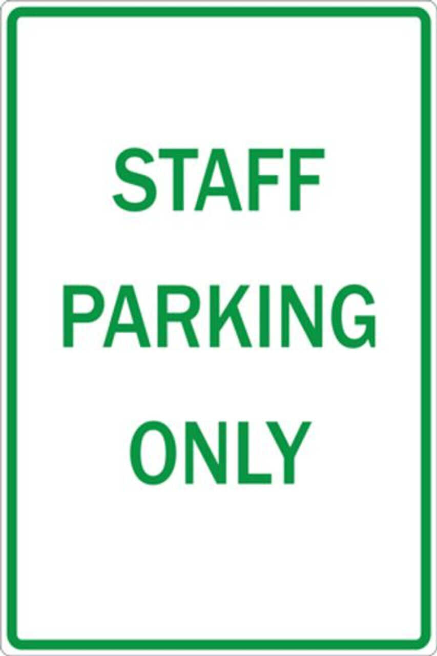 Staff Parking Only Eco Parking Signs 