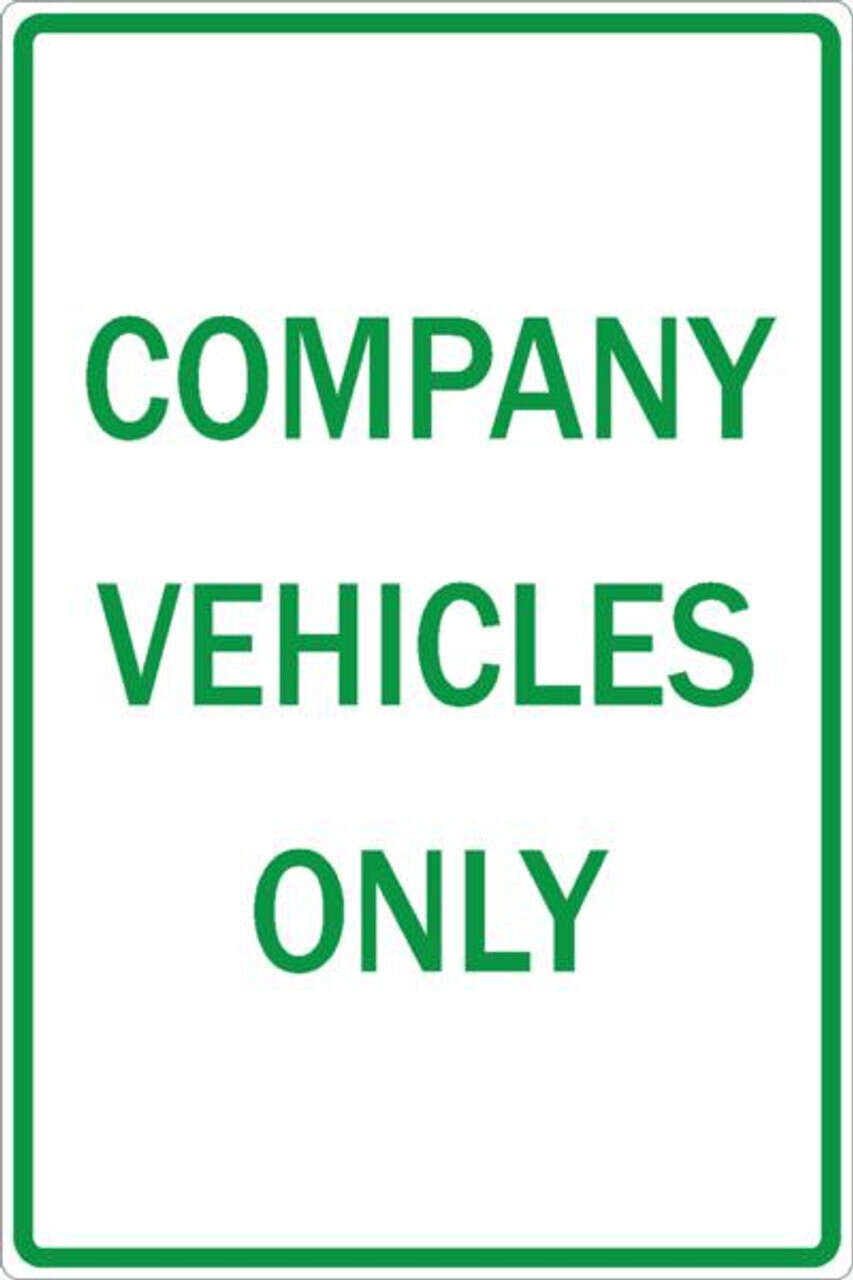 Company Vehicles Only Eco Parking Signs 