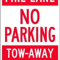 Fire Lane No Parking Tow-Away Zone - Available in Different Materials - Eco Parking Signs