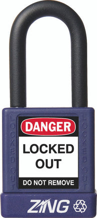 RecycLock Padlock, Keyed Different, 1.5" Shackle and 1.75" Body - Purple
