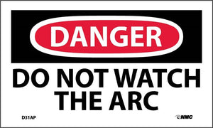 DANGER, DO NOT WATCH THE ARC, 3X5, PS VINYL, 5/PK