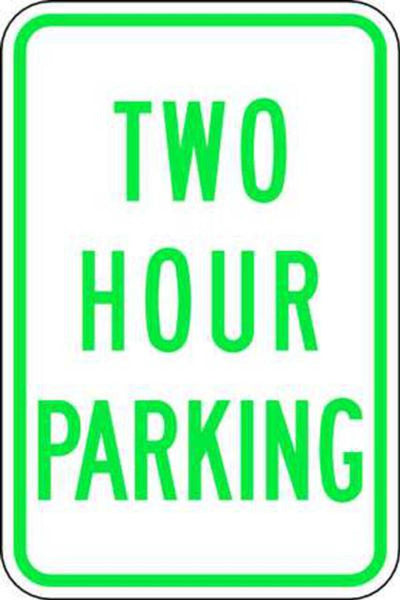 Two Hour Parking - Available in Different Materials - Eco Parking Signs