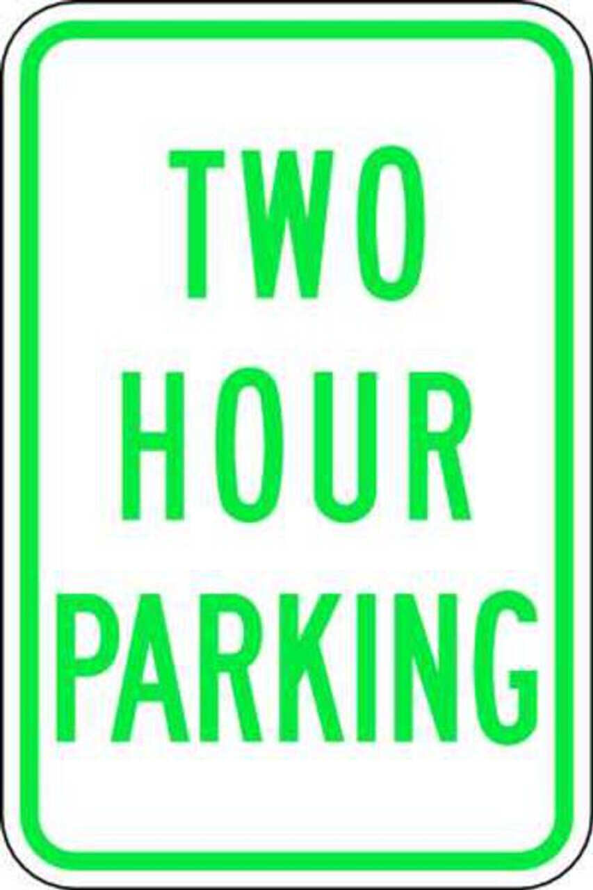 Two Hour Parking - Available in Different Materials - Eco Parking Signs