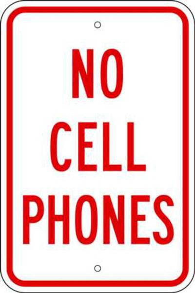 No Cell Phones - Available in Different Materials - Eco Parking Signs