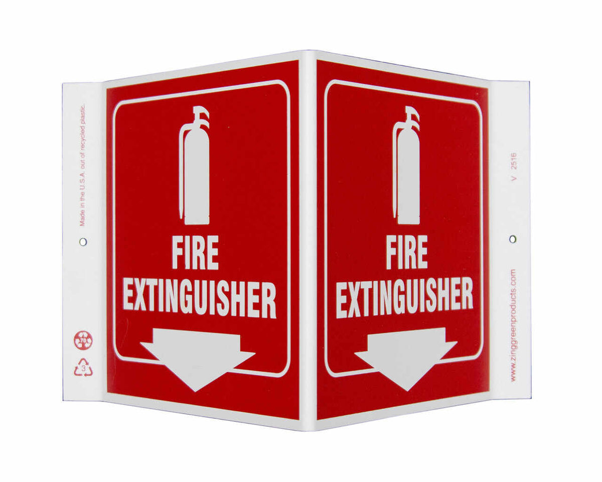 Fire Extinguisher - Eco Safety V Sign | 2516 | Rutke Signs Home of ...