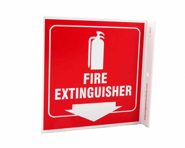 Fire Extinguisher Down Arrow With Graphic Eco Safety L Sign | 2517