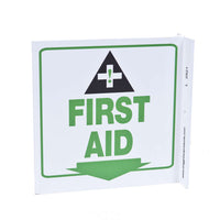 First Aid Down Arrow With Graphic Eco Safety L Sign | 2521