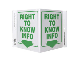 Right To Know Arrow Down Arrow - Eco Safety V Sign | 2526