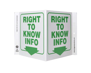 Right To Know Arrow Down Arrow - Eco Safety V Sign | 2526