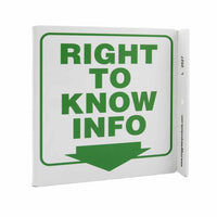 Right To Know Info Down Arrow Eco Safety L Sign | 2527