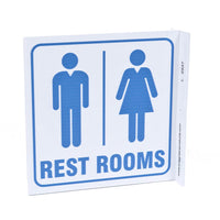 Rest Rooms With Graphic Eco Safety L Sign | 2537