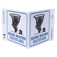 Severe Weather Shelter Area With Graphic - Eco Safety V Sign | 2540