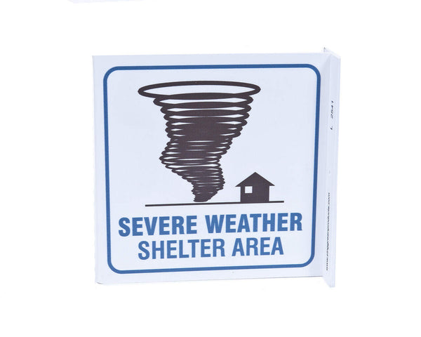 Severe Weather Shelter Area With Graphic Eco Safety L Sign | 2541
