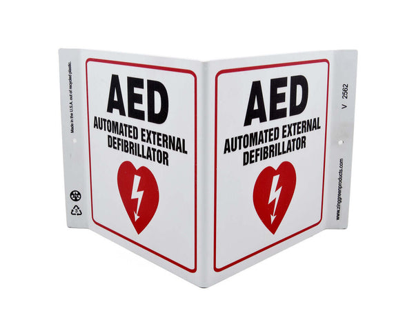 AED With Graphic - Eco Safety V Sign | 2562