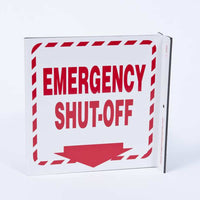 Emergency Shut-Off With Graphic Eco Safety L Sign | 2565