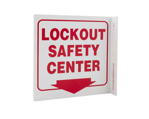 Lockout Safety Center Down Arrow Eco Safety L Sign | 2571