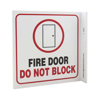 Fire Door Do Not Block With Graphic Eco Safety L Sign | 2579