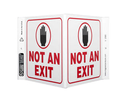 Not An Exit With Graphic - Eco Safety V Sign | 2580