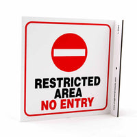 Restricted Area No Entry With Graphic Eco Safety L Sign | 2583