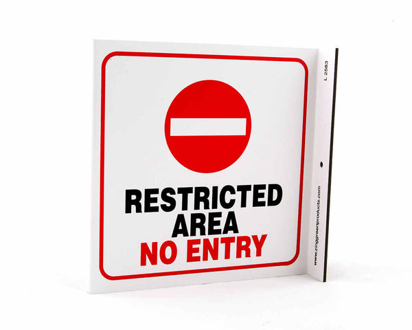 Restricted Area No Entry With Graphic Eco Safety L Sign | 2583