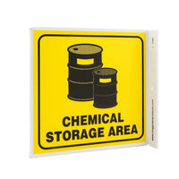 Chemical Storage Area With Graphic Eco Safety L Sign | 2589