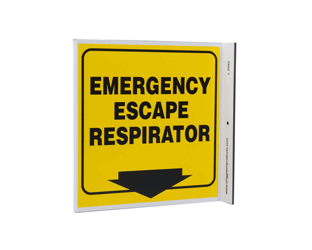 Emergency Escape Respirator With Graphic Eco Safety L Sign | 2593