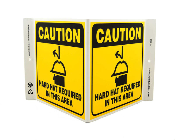Hard Hat Required In This Area - Eco Safety V Sign | 2598
