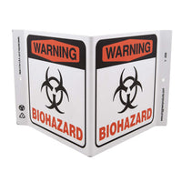 Warning Biohazard With Graphic - Eco Safety V Sign | 2608