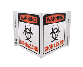 Warning Biohazard With Graphic - Eco Safety V Sign | 2608