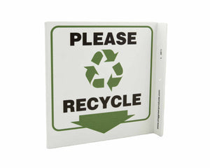 Please Recycle With Graphic Eco Safety L Sign | 2611