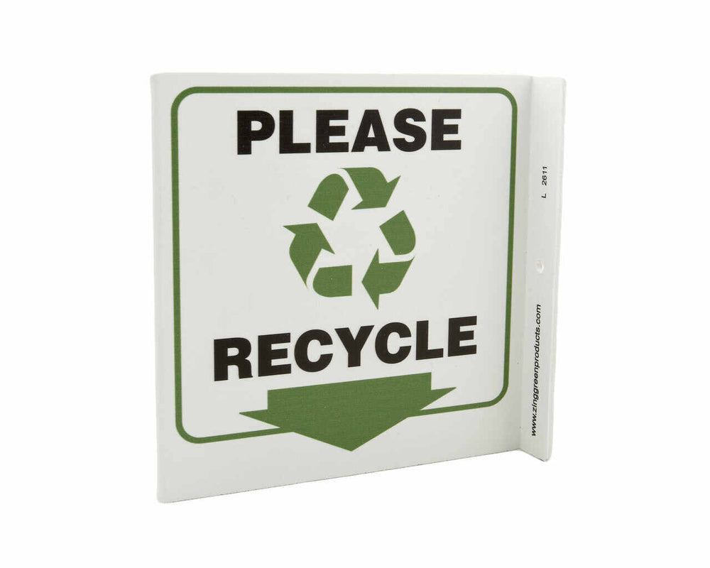 Please Recycle With Graphic Eco Safety L Sign | 2611