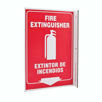 Fire Extinguisher Down Arrow Bilingual With Graphic Eco Safety L Sign | 2615