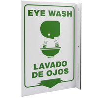 Eye Wash Down Arrow With Graphic Bilingual Eco Safety L Sign | 2617