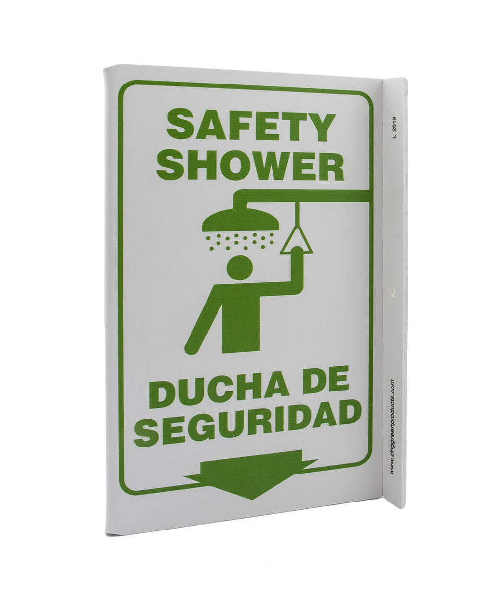 Safety Shower Bilingual With Graphic Eco Safety L Sign | 2619