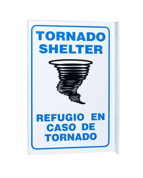 Tornado Shelter Bilingual With Graphic Eco Safety L Sign | 2623