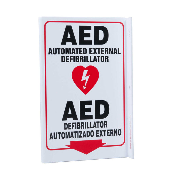 AED Bilingual With Graphic Eco Safety L Sign | 2627