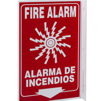 Fire Alarm Down Arrow Bilingual With Graphic Eco Safety L Sign | 2631