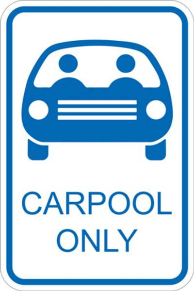 Carpool Only Eco Parking Signs 