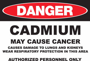 Danger Cadmium May Cause Cancer Eco GHS Signs Available in Different Materials | 2660