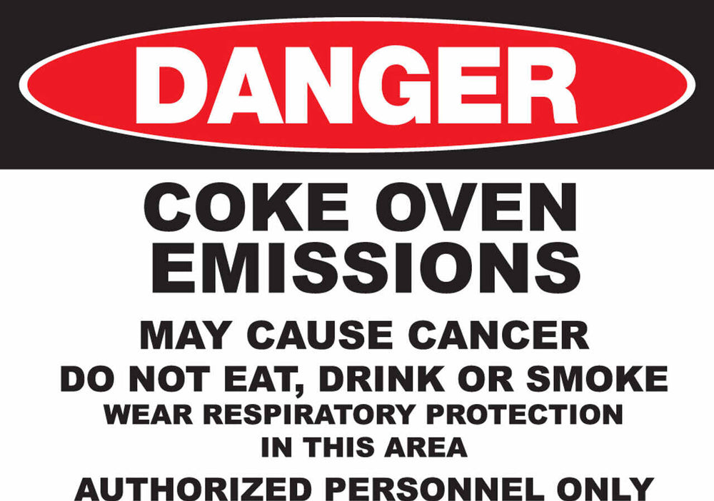 Danger Coke Oven Emissions May Cause Cancer Eco GHS Signs Available in Different Materials | 2662