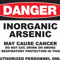 Danger Inorganic Arsenic May Cause Cancer Eco GHS Signs Available in Different Materials | 2665