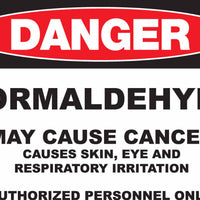 Danger Formaldehyde May Cause Cancer Eco GHS Signs Available in Different Materials | 2666