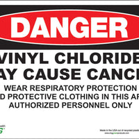 Danger Vinyl Chloride May Cause Cancer Eco GHS Signs Available in Different Materials | 2673