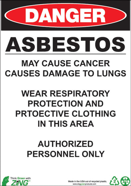 Danger Asbestos May Cause Cancer Eco GHS Signs Available in Different Materials | 2677